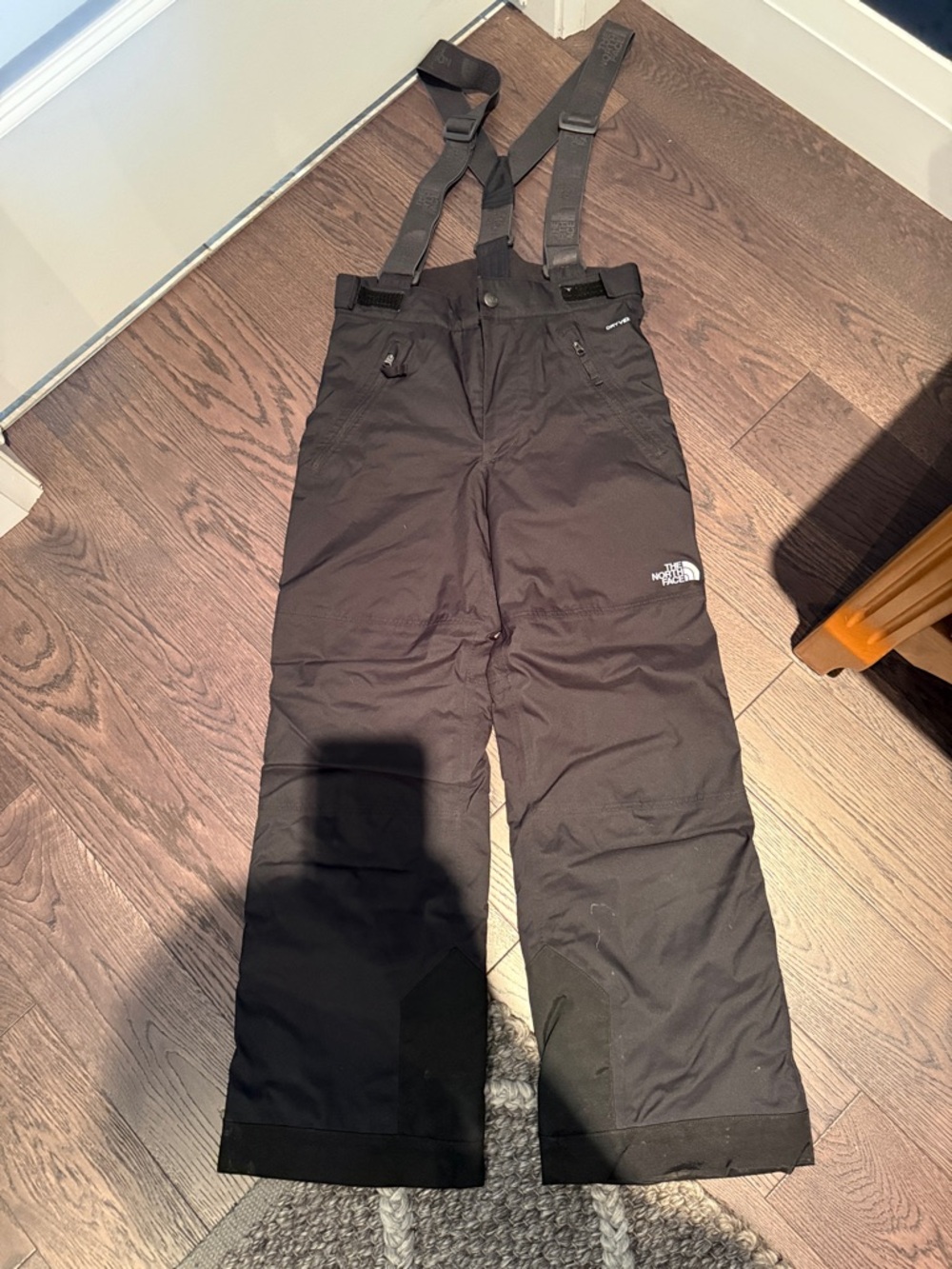 The North Face Black Ski Pants with Adjustable Suspenders